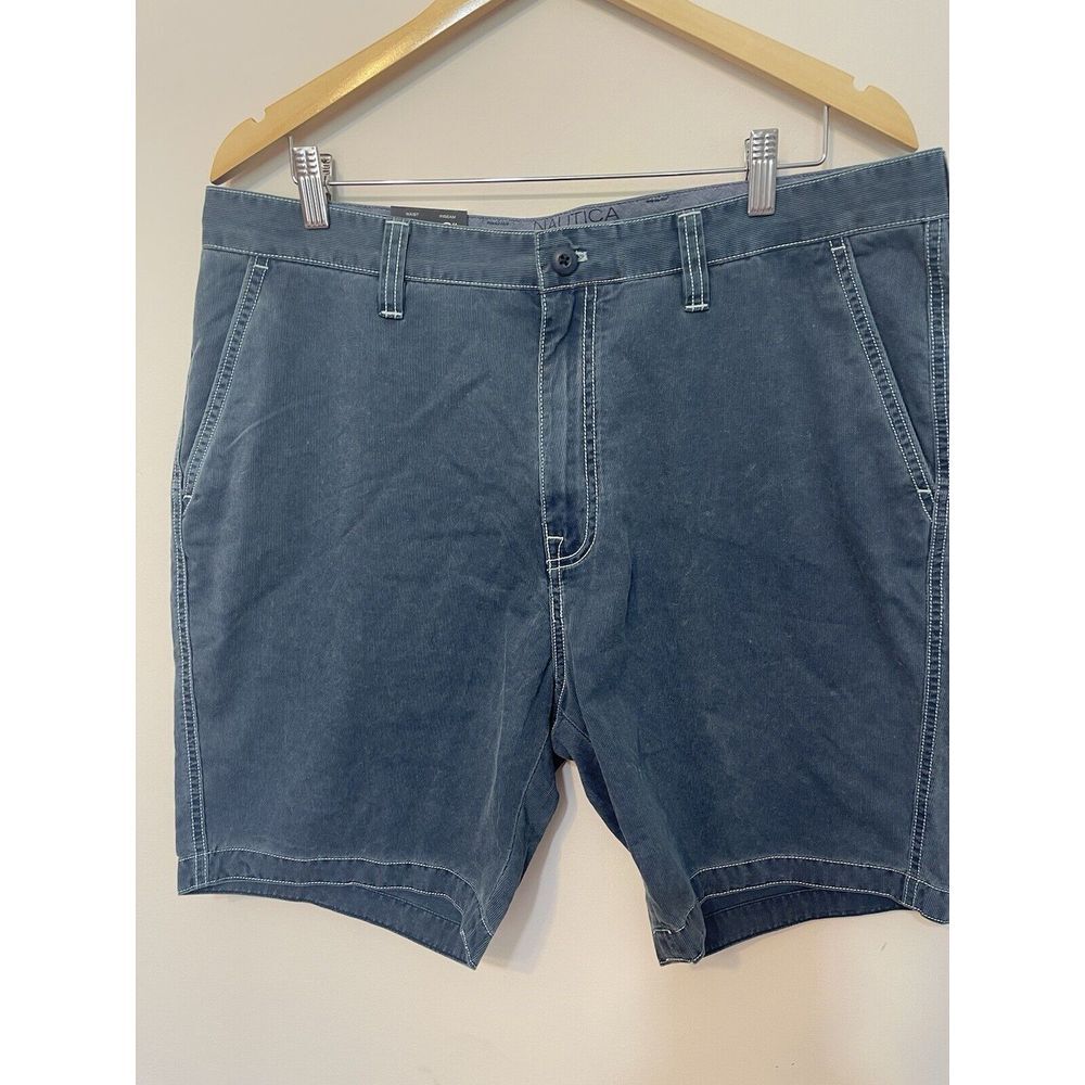 Nautica Modern Fit Flat Front Shorts Blue 36 NWT